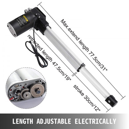 010380109763 - 6000 N Heavy-Duty Electric Actuator with 12 Inch Stroke
