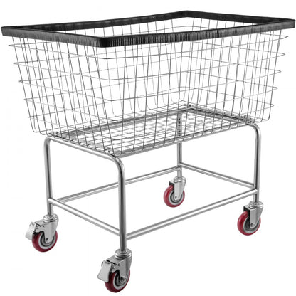 010973530931 - Heavy-Duty 4.5 Bushel Steel Laundry Cart on Wheels