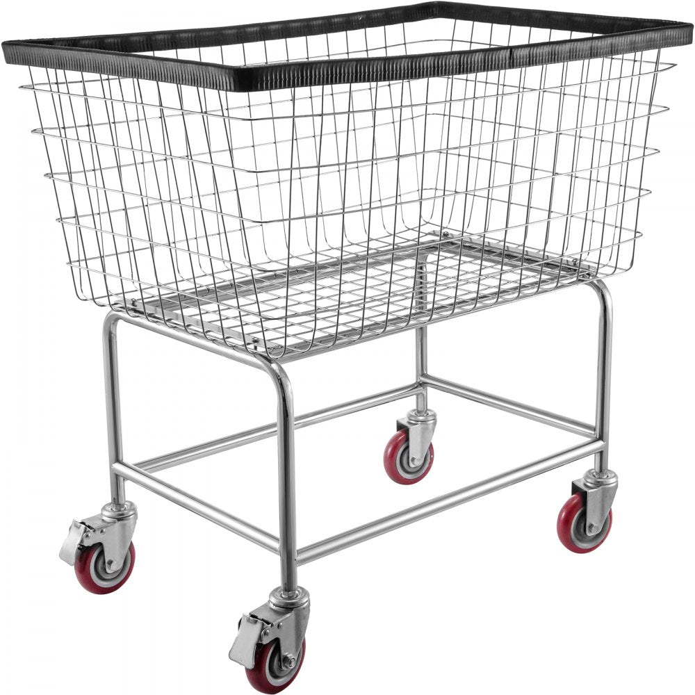 010973530931 - Heavy-Duty 4.5 Bushel Steel Laundry Cart on Wheels