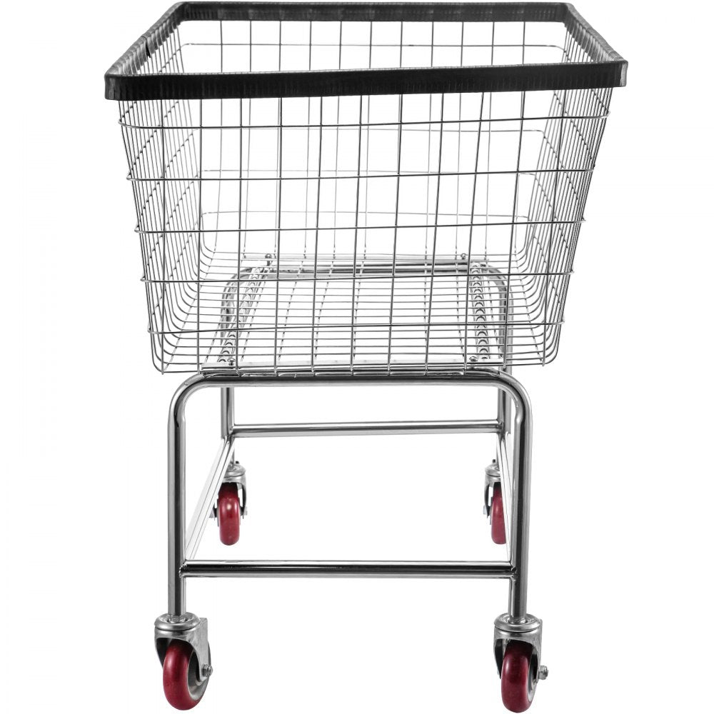 010973530931 - Heavy-Duty 4.5 Bushel Steel Laundry Cart on Wheels