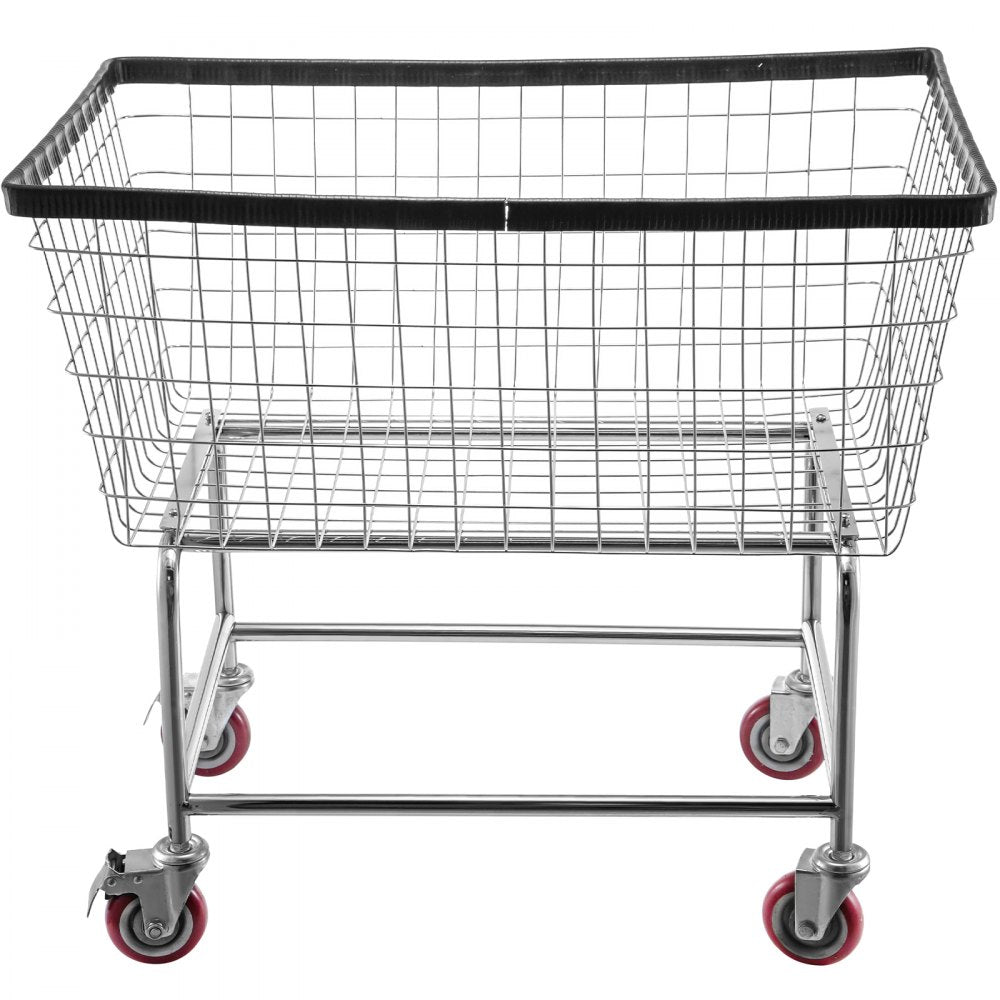 010973530931 - Heavy-Duty 4.5 Bushel Steel Laundry Cart on Wheels