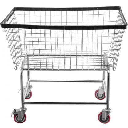 010973530931 - Heavy-Duty 4.5 Bushel Steel Laundry Cart on Wheels