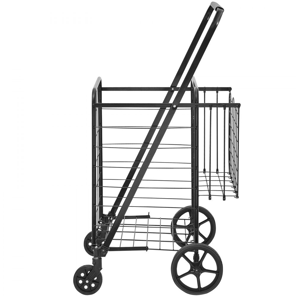 ZZ 507 - Compact 110 lbs Capacity Jumbo Grocery Cart with Double Baskets