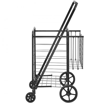 ZZ 507 - Compact 110 lbs Capacity Jumbo Grocery Cart with Double Baskets