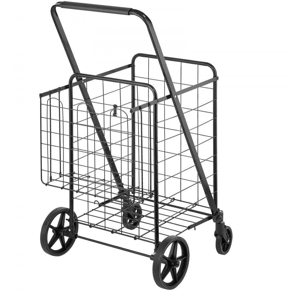 ZZ 507 - Compact 110 lbs Capacity Jumbo Grocery Cart with Double Baskets