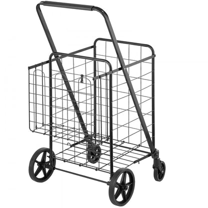 ZZ 507 - Compact 110 lbs Capacity Jumbo Grocery Cart with Double Baskets