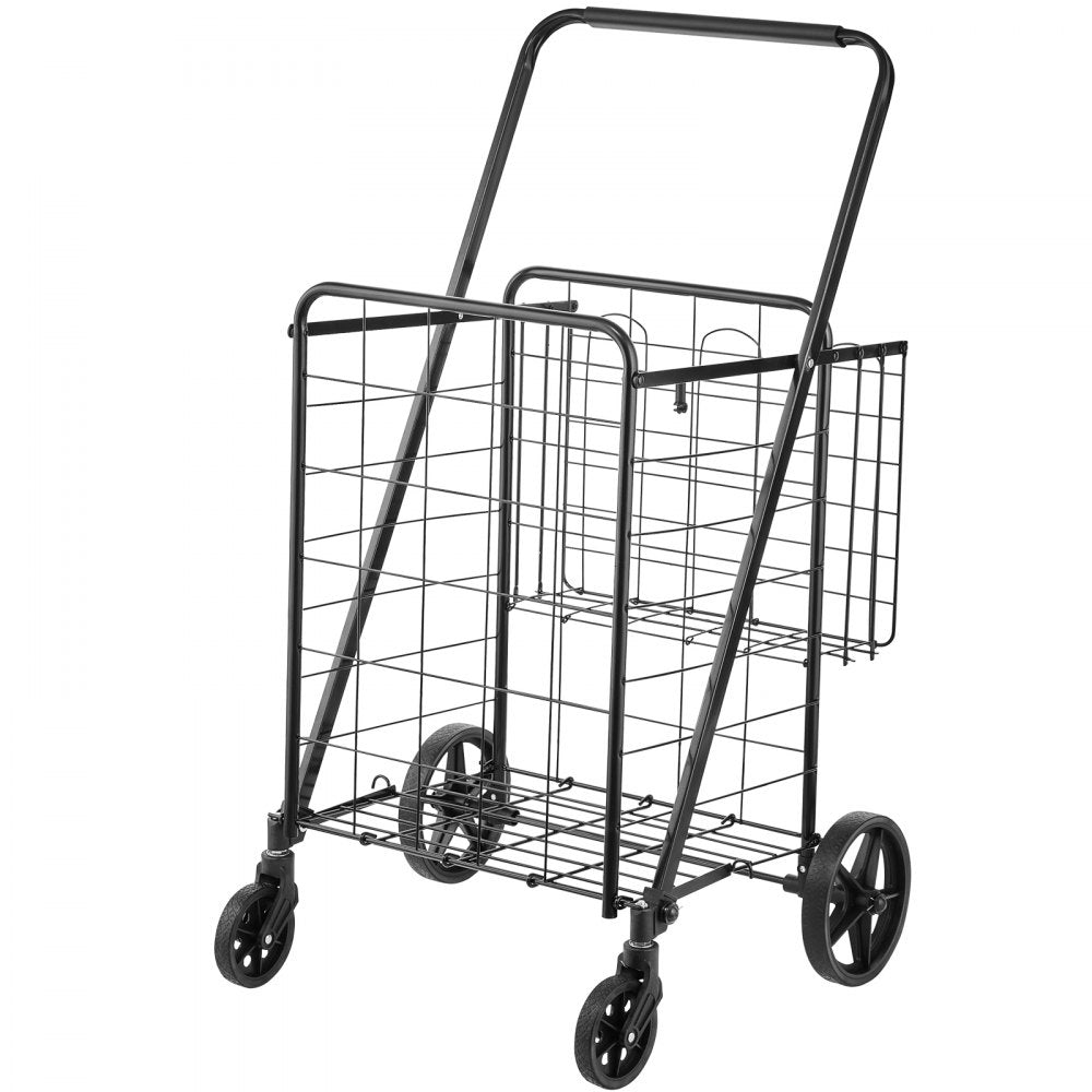 ZZ 507 - Compact 110 lbs Capacity Jumbo Grocery Cart with Double Baskets