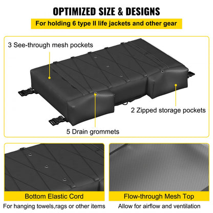010198218329 - Durable 600D Storage Bag for 6 Life Jackets, 37 x 20 x 6 in.