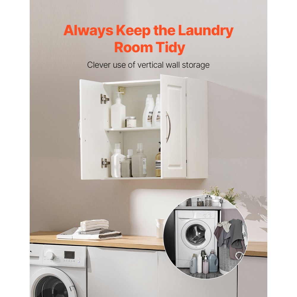 XYFG-02 - Space-Saving Wall-Mounted Cabinet with Adjustable Shelves