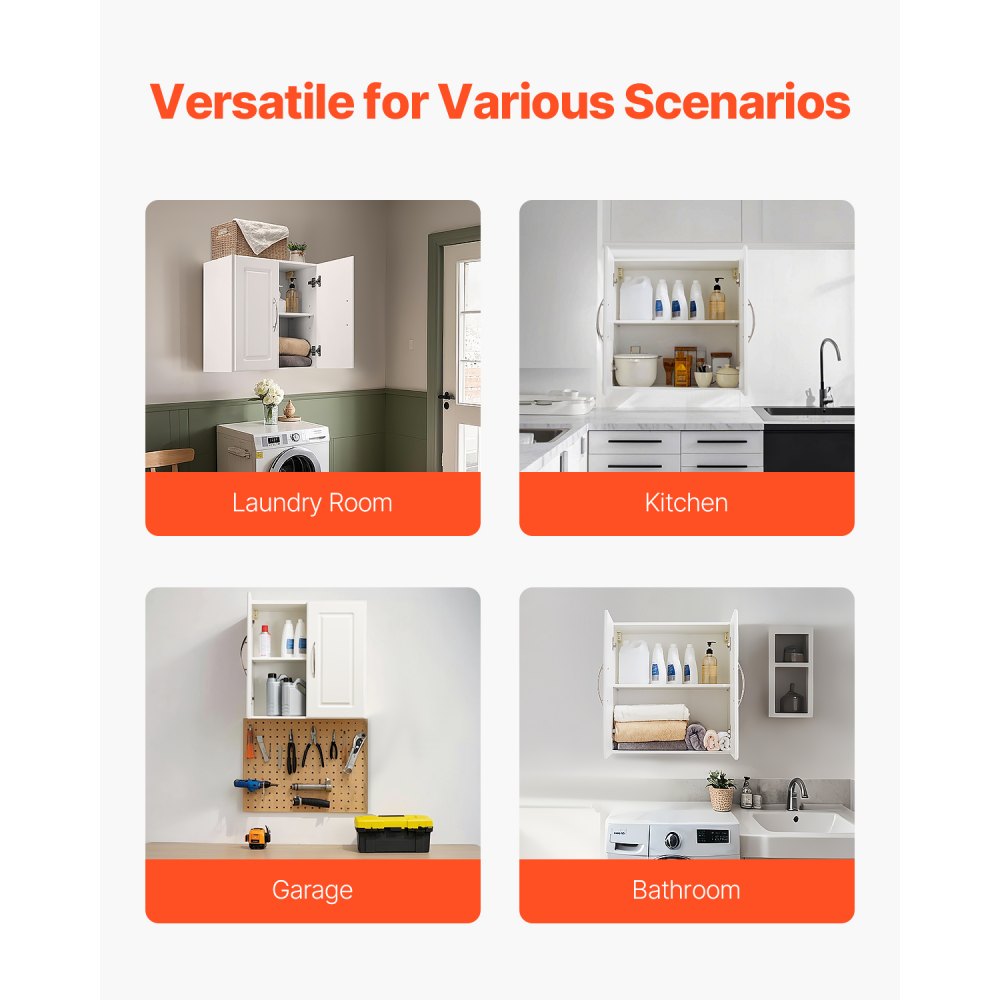 XYFG-02 - Space-Saving Wall-Mounted Cabinet with Adjustable Shelves