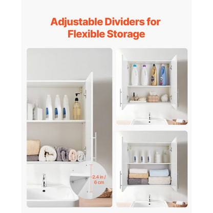XYFG-05 - Wall-Mounted Laundry Cabinet with Adjustable Shelves and Soft-Close Hinges