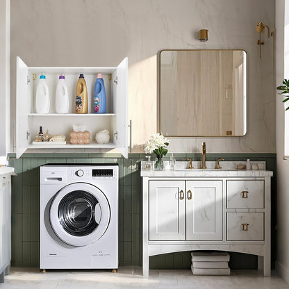 XYFG-05 - Wall-Mounted Laundry Cabinet with Adjustable Shelves and Soft-Close Hinges