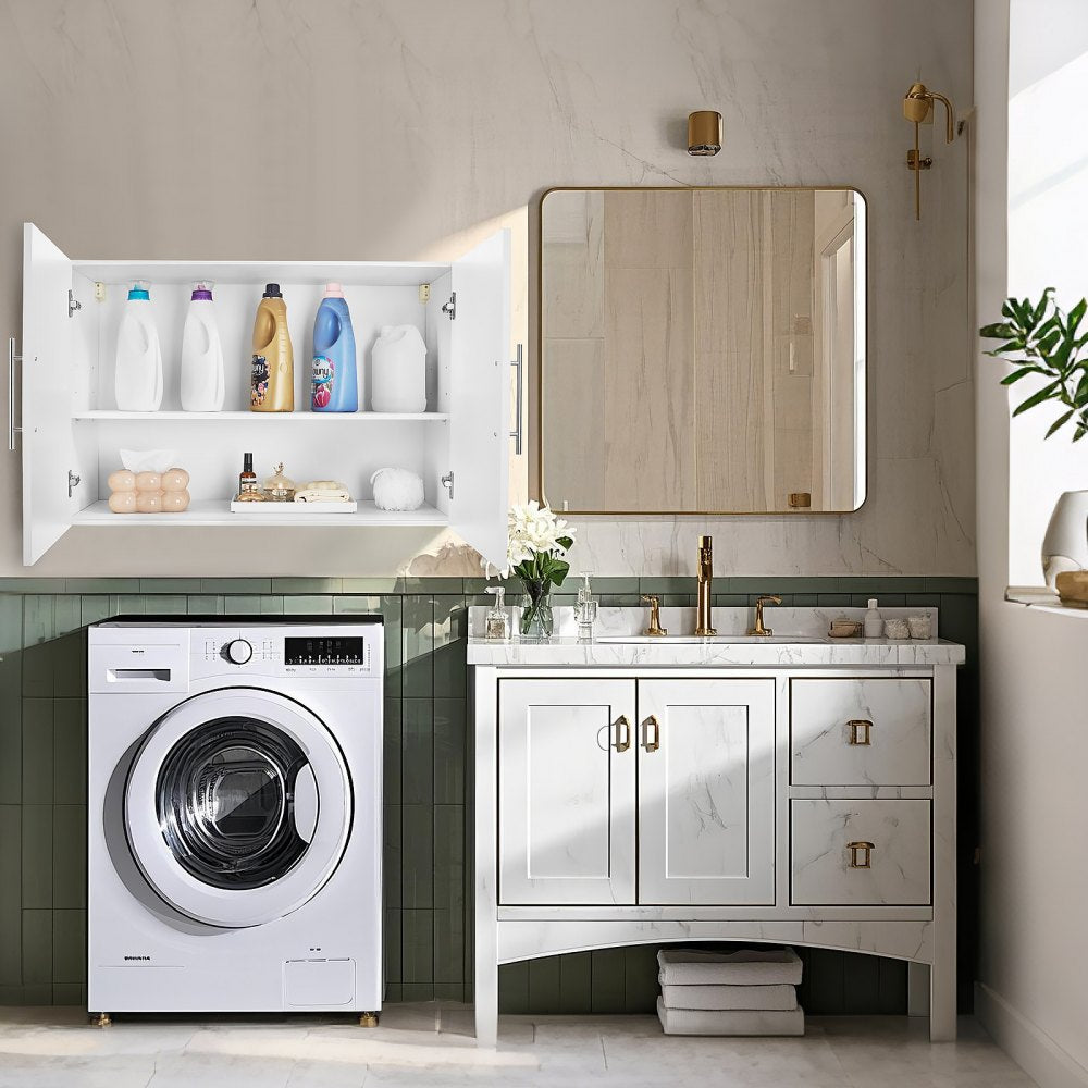 XYFG-03 - Space-Saving Wall-Mounted Cabinet with Adjustable Shelves and Soft-Close Doors