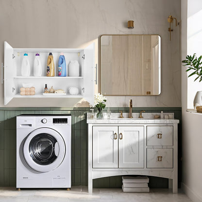 XYFG-03 - Space-Saving Wall-Mounted Cabinet with Adjustable Shelves and Soft-Close Doors