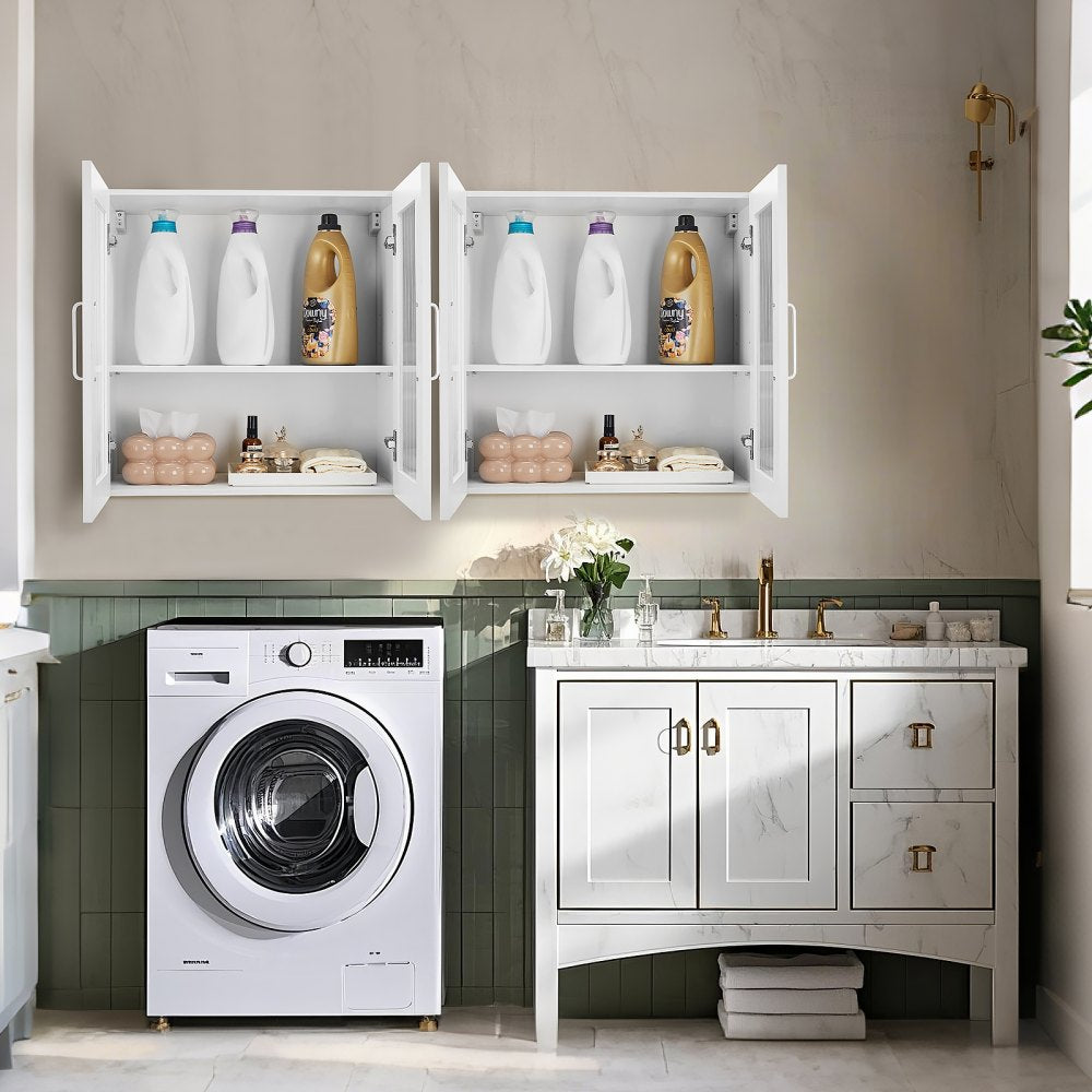 XYFG-04 - Space-Saving Wall-Mounted Cabinet with Adjustable Shelves and Soft-Close Doors