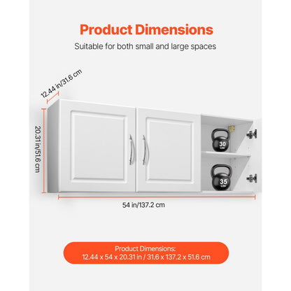 XYFG-01 - Space-Saving Wall Cabinet with Adjustable Shelves for Laundry & More