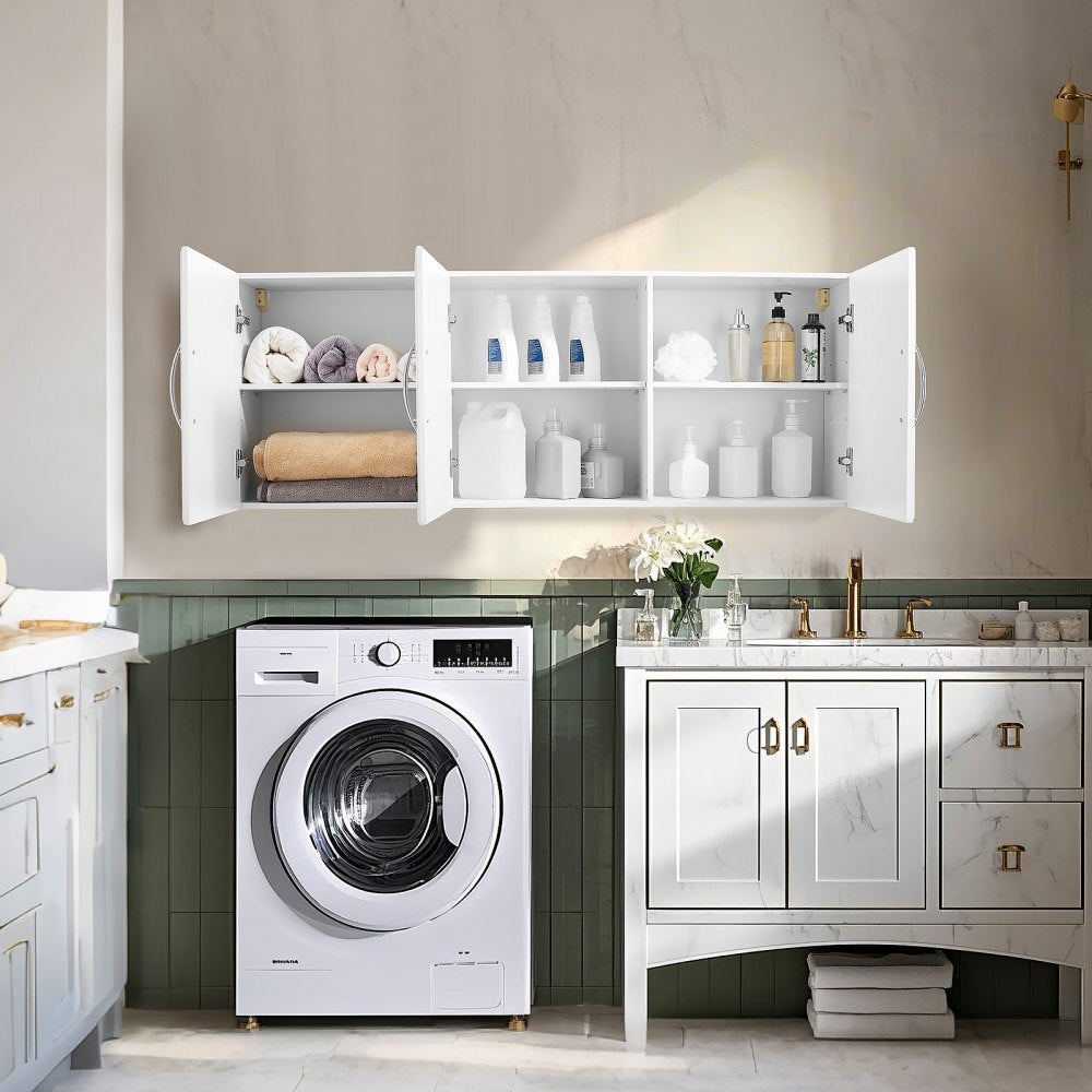 XYFG-01 - Space-Saving Wall Cabinet with Adjustable Shelves for Laundry & More