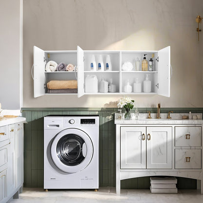XYFG-01 - Space-Saving Wall Cabinet with Adjustable Shelves for Laundry & More