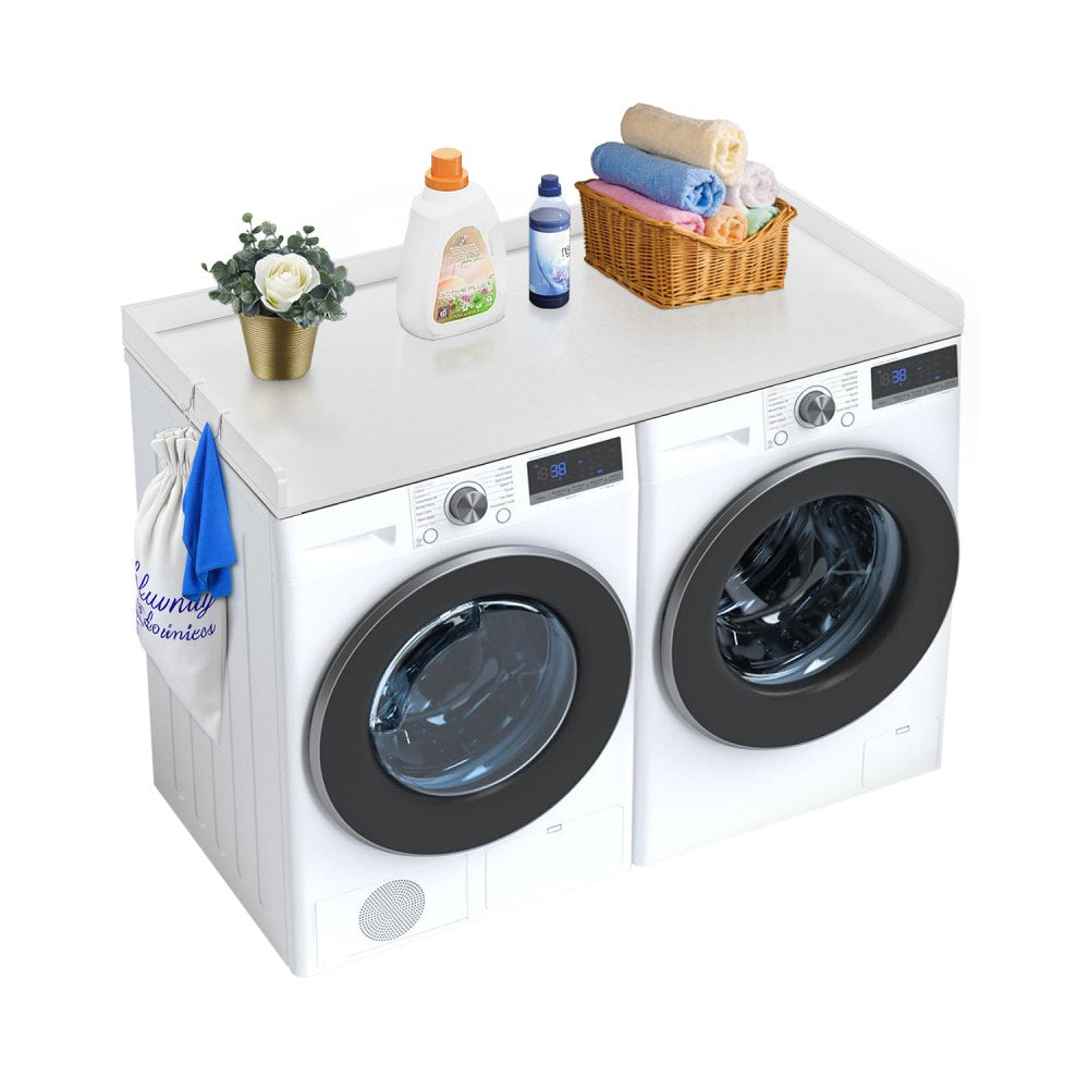 C240329S-03 - 54" Wide P2 CARB Wood Washer Dryer Countertop with Hooks