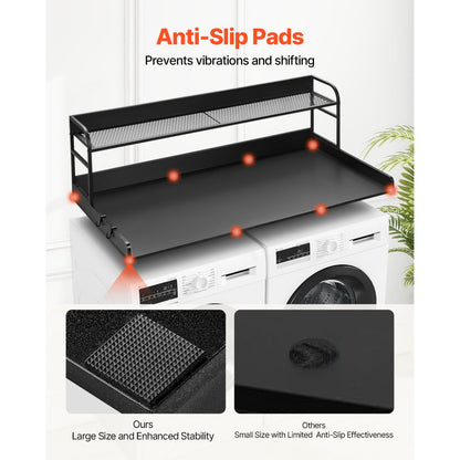 C240331S-01 - 54” Durable Washer Dryer Countertop with Side Hooks