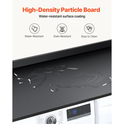 C240330S-01 - 54" Durable Washer Dryer Countertop with Hooks and Water Resistance