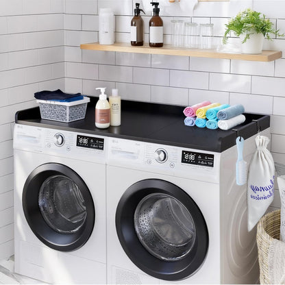 C240330S-01 - 54" Durable Washer Dryer Countertop with Hooks and Water Resistance