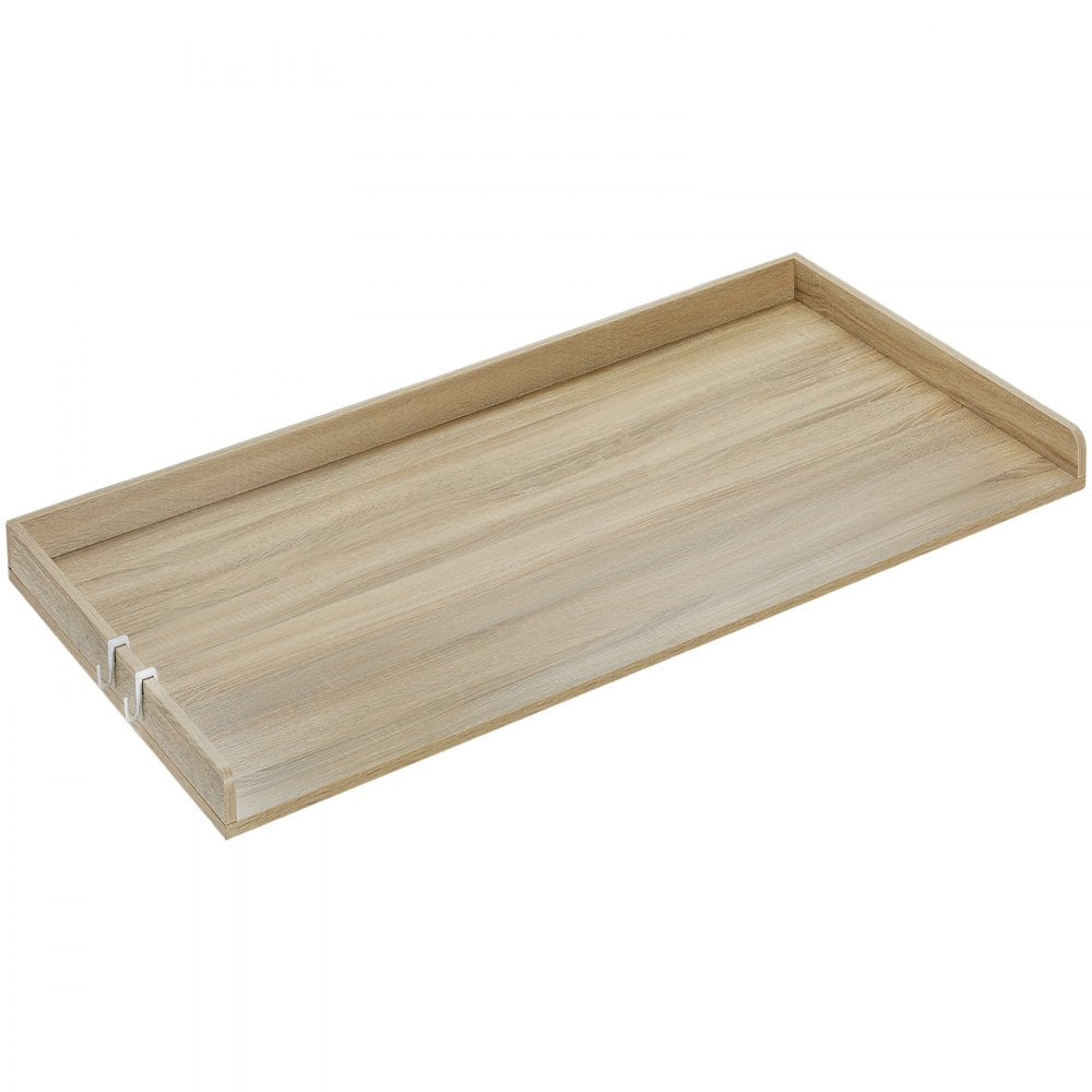 C240329S-02 - 54” Solid Wood Laundry Countertop with Hooks