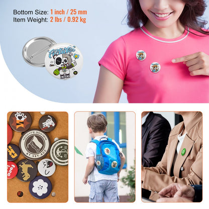 D25-250S+250J - 500 Durable Button Badge Parts Set for Crafting