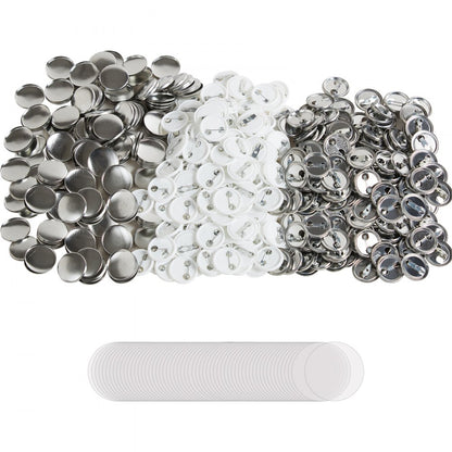 D25-250S+250J - 500 Durable Button Badge Parts Set for Crafting