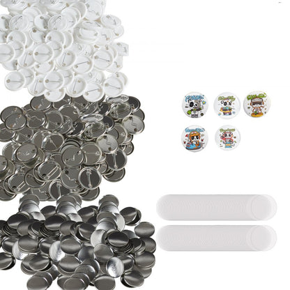 D32-250S+250J - 500 Sets of 1.25" Durable Pin Back Button Parts