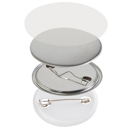 D32-250S+250J - 500 Sets of 1.25" Durable Pin Back Button Parts