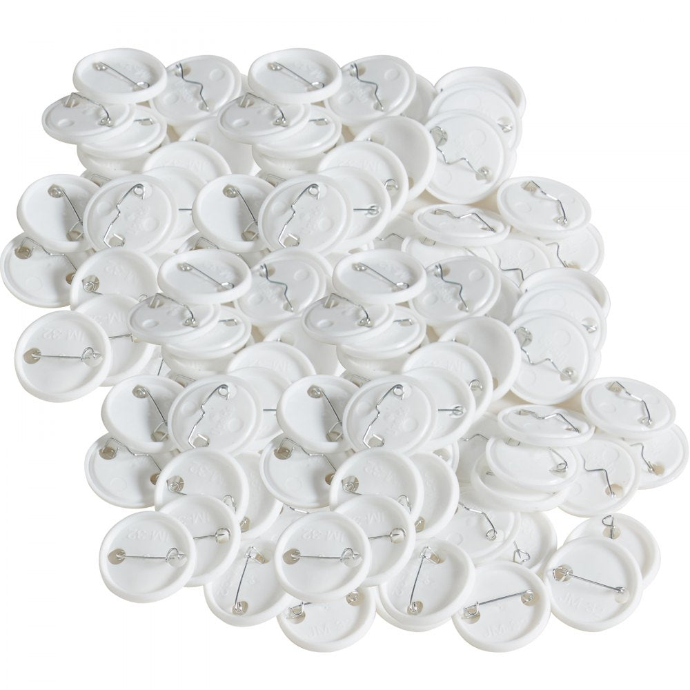 D32-250S+250J - 500 Sets of 1.25" Durable Pin Back Button Parts