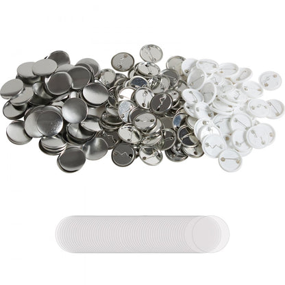 D32-250S+250J - 500 Sets of 1.25" Durable Pin Back Button Parts