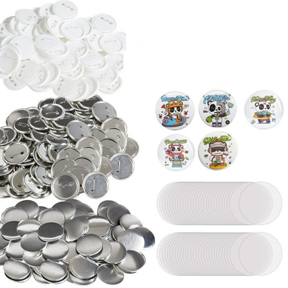 D58-250S+250J - 2.25-Inch Metal & Plastic Button Badge Craft Set (500 pcs)