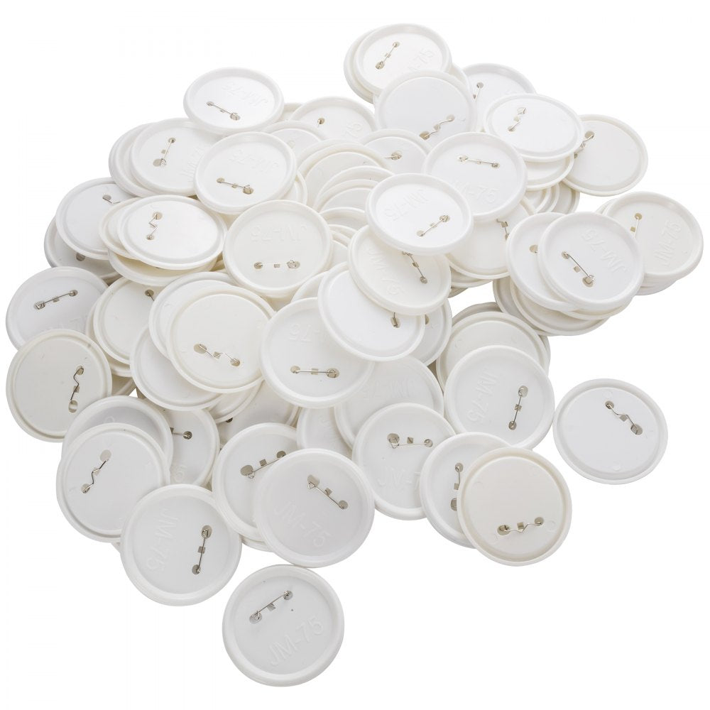 D75-100S+100J - 200 Sets Durable Button Badge Parts for Crafting