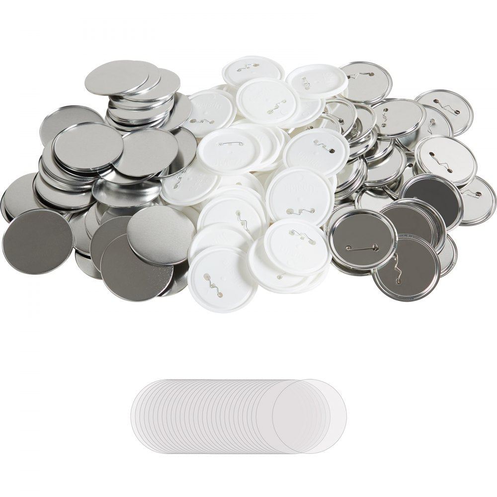 D75-100S+100J - 200 Sets Durable Button Badge Parts for Crafting