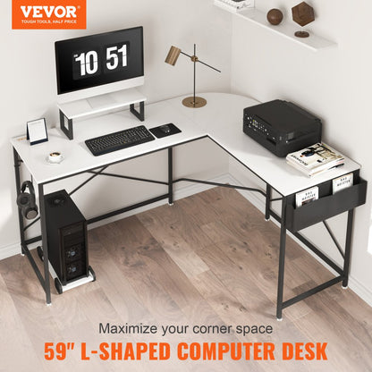 010343861449 - Modern L-Shaped Desk 59" x 47.2" for Efficient Workspace
