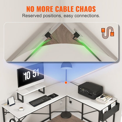 010343861449 - Modern L-Shaped Desk 59" x 47.2" for Efficient Workspace