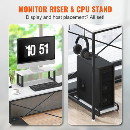 010343861449 - Modern L-Shaped Desk 59" x 47.2" for Efficient Workspace