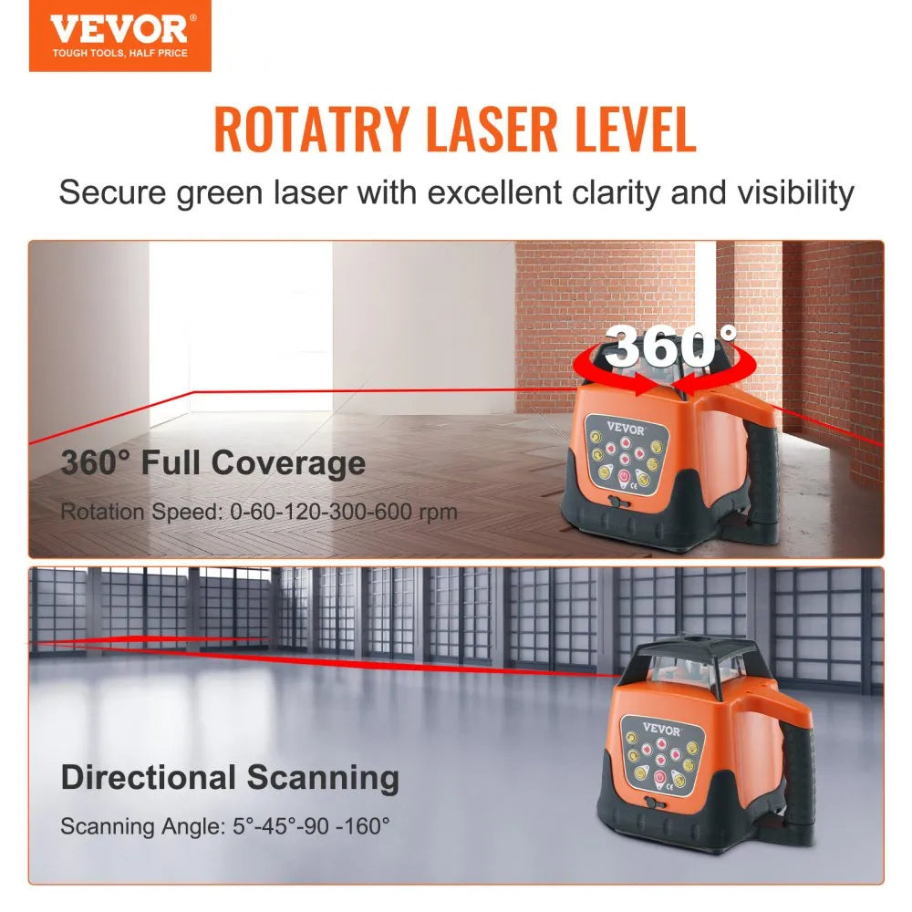 203HR - 360° Self-Leveling Laser Level with Remote & Durability