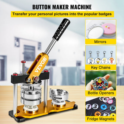 010646038525 - 3-Inch Button Maker Kit with 100 Badge Parts