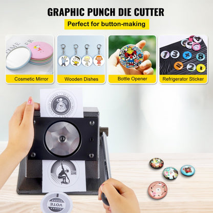 32MM Graphic Punch Cutter - Heavy-Duty Manual Cut Tool for DIY Projects