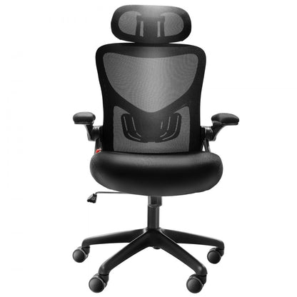 W-227C - Ergonomic Mesh Office Chair with Adjustable Headrest & Lumbar Support