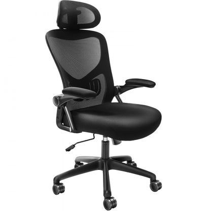 W-227C - Ergonomic Mesh Office Chair with Adjustable Headrest & Lumbar Support