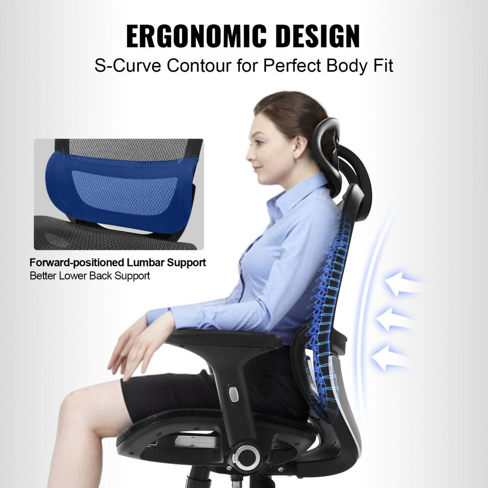 W-235AC - Ergonomic Mesh Office Chair for Comfort & Back Support