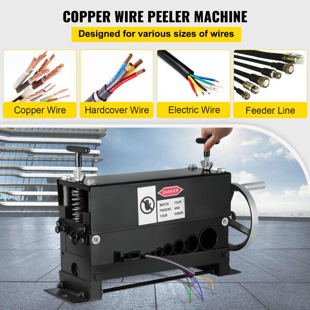 010491613096 - Efficient Wire Stripping Machine for 0.06" to 1.5" Wires