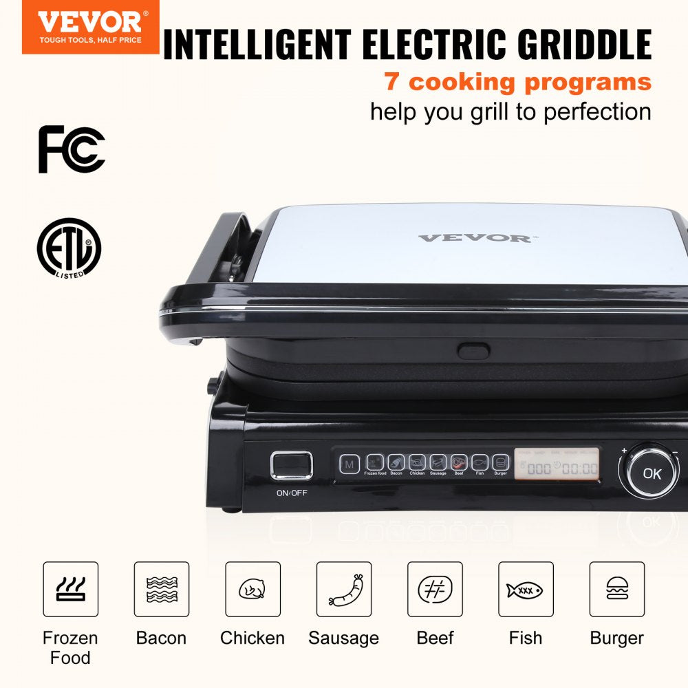 GC5403A-UL - Stainless Steel 7-in-1 Electric Griddle with Adjustable Temperature