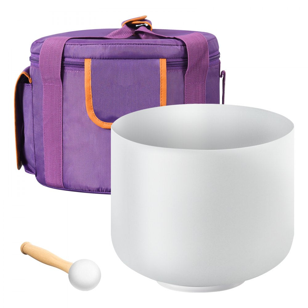 CB-001 - 8-Inch Pure Crystal Singing Bowl for Heart Chakra Healing