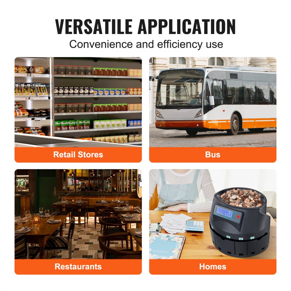 1550 - Efficient VEVOR Coin Sorter for Rapid Counting and Processing