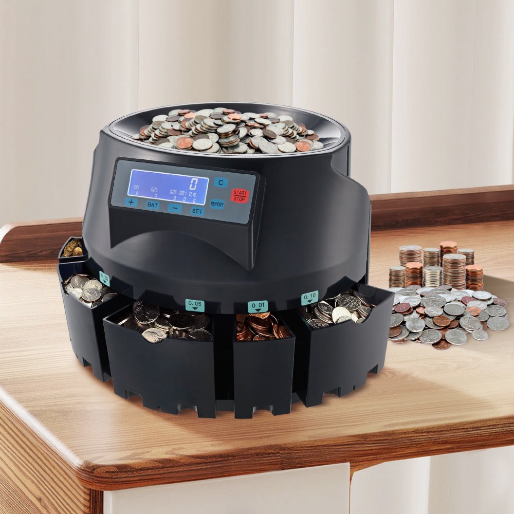 1550 - Efficient VEVOR Coin Sorter for Rapid Counting and Processing